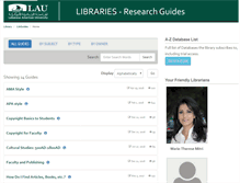 Tablet Screenshot of libguides.lau.edu.lb