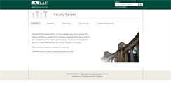 Desktop Screenshot of facultysenate.lau.edu.lb