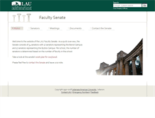 Tablet Screenshot of facultysenate.lau.edu.lb