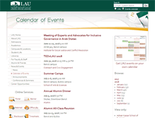 Tablet Screenshot of eventscal.lau.edu.lb