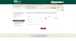 Desktop Screenshot of directory.lau.edu.lb