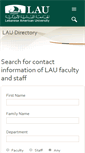Mobile Screenshot of directory.lau.edu.lb